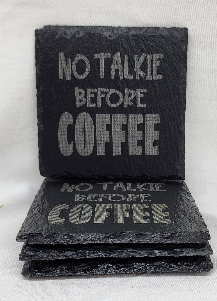 Slate Drink Coasters set of Four [4], Laser Engraved. Custom Coasters Available Free Shipping!