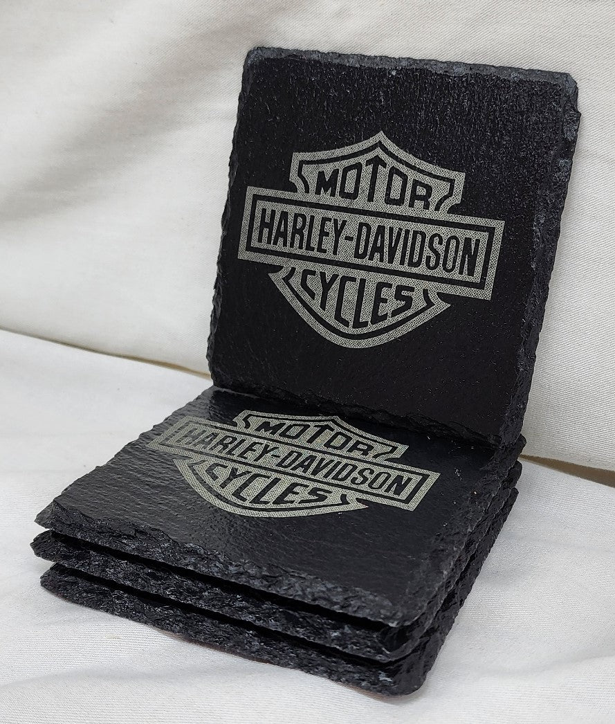 Slate Drink Coasters set of Four [4], Laser Engraved. Custom Coasters Available Free Shipping!