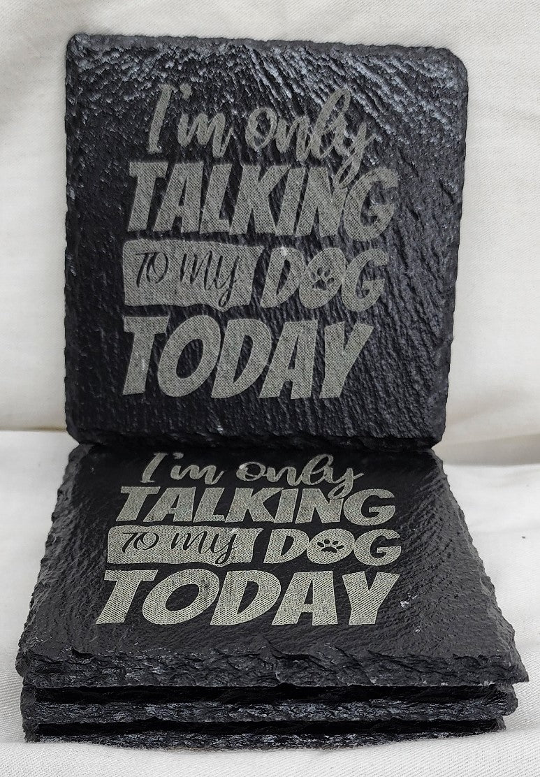 Slate Drink Coasters set of Four [4], Laser Engraved. Custom Coasters Available Free Shipping!