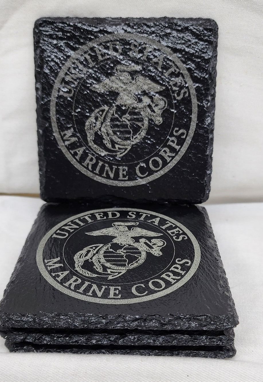 Slate Drink Coasters set of Four [4], Laser Engraved. Custom Coasters Available Free Shipping!