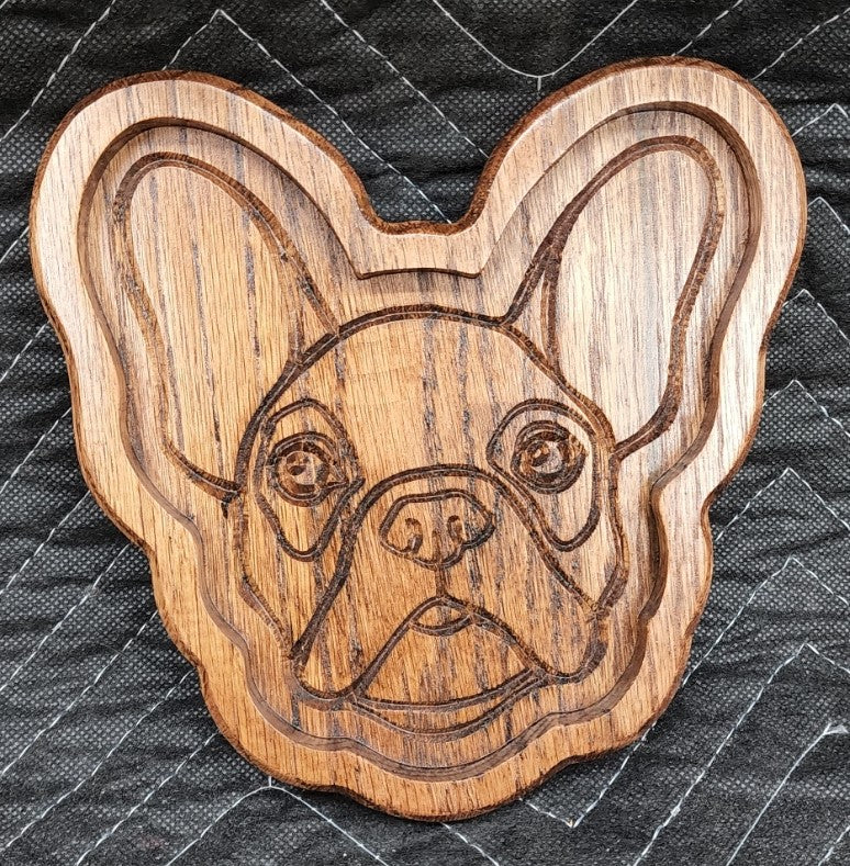 Boston Terrier Catch-All Tray - Catchall Tray- Jewelry Tray - Boston Terrier Lover Gifts - Pug - Solid Hardwood Dog Art READY TO SHIP