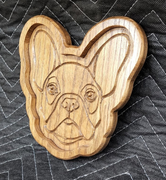 Boston Terrier Catch-All Tray - Catchall Tray- Jewelry Tray - Boston Terrier Lover Gifts - Pug - Solid Hardwood Dog Art READY TO SHIP