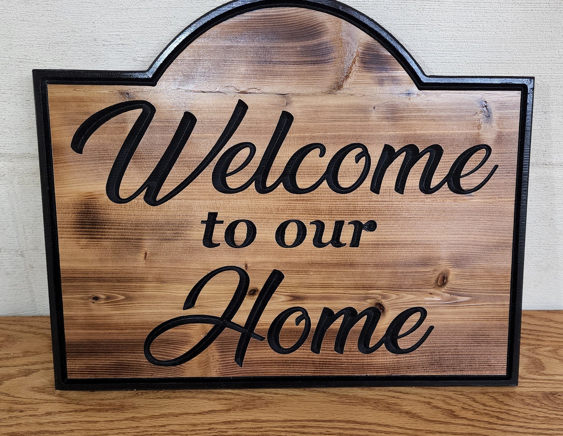 Cartello In Legno Welcome To Our Forever – Rustico, 45,7x30,5 Cm, Con Fori Per Sospensione - 6