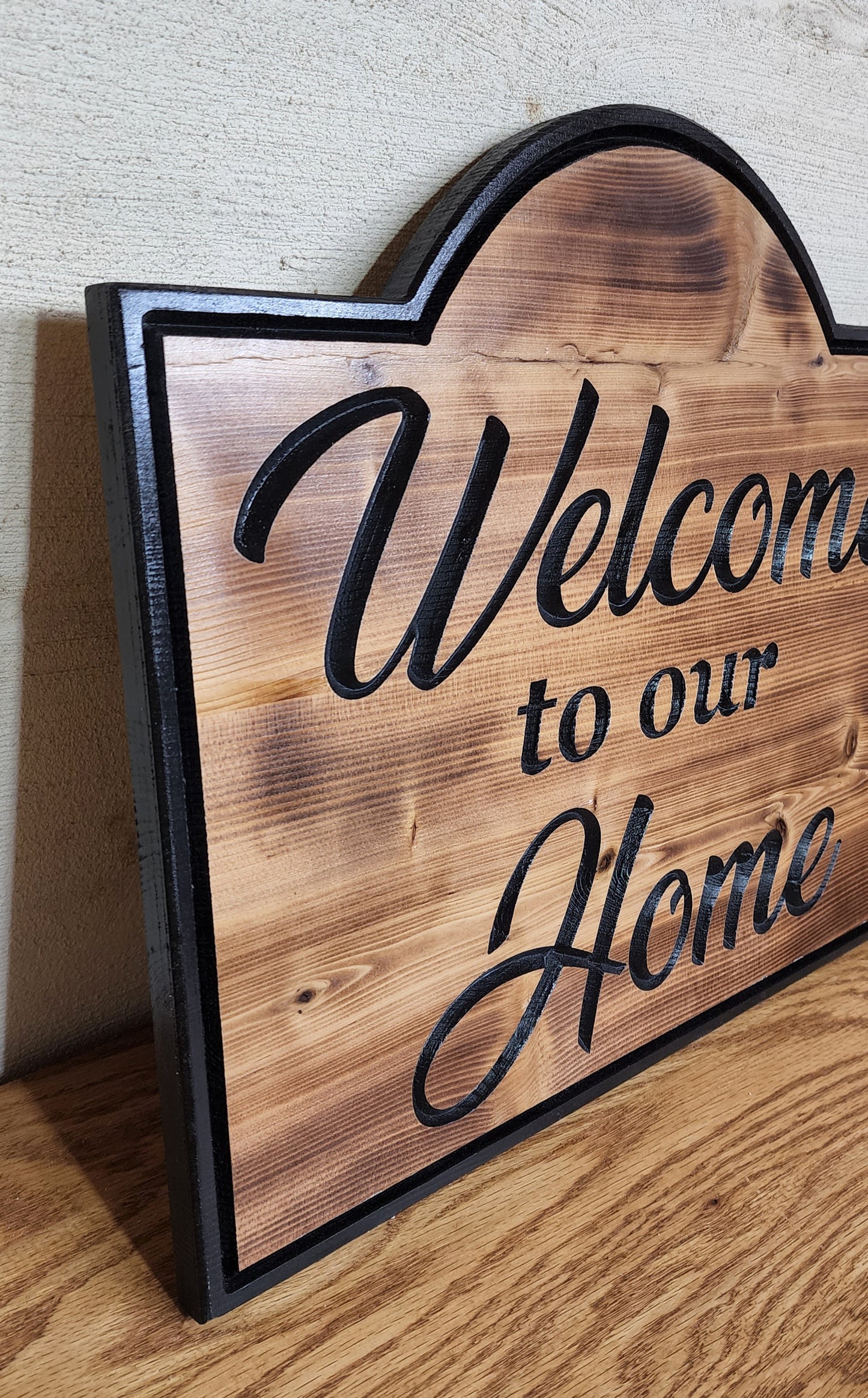 Rustic "Welcome to Our Home" Wooden Sign, Cedar Wooden Sign, "Welcome to Our Home" sign, 9" X 14" Wooden Sign READY TO SHIP