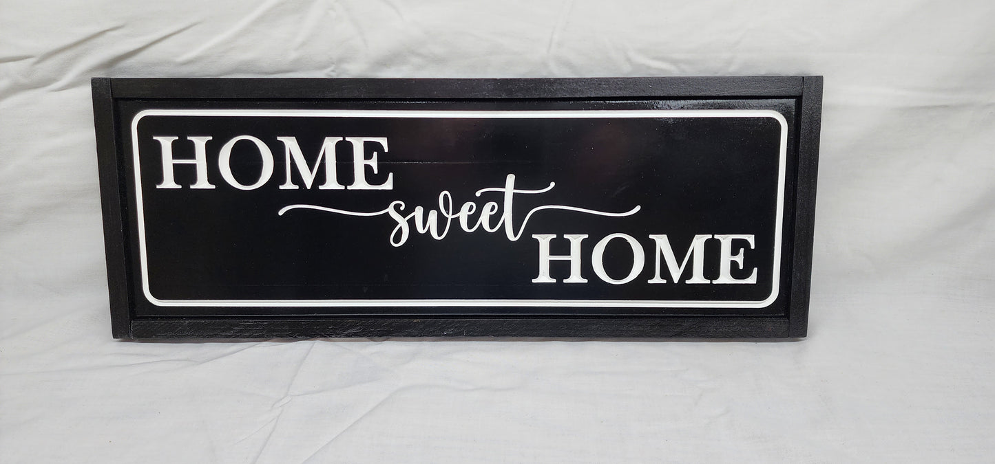 Home Sweet Home 7"X19" Wooden Sign Wooden, Custom Wooden Sign, Handmade Sign, Rustic Sign, Wooden Home Décor Sign READY TO SHIP